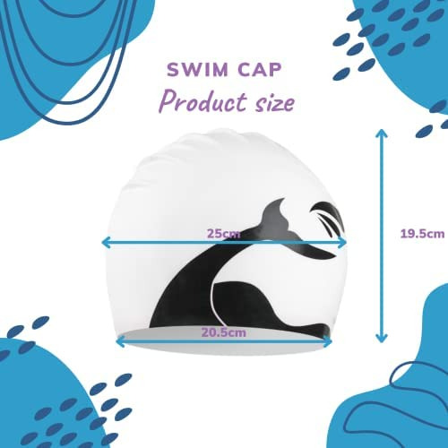 Gorro De Natación Para Mujer Natación, Limoacsea Estampado D