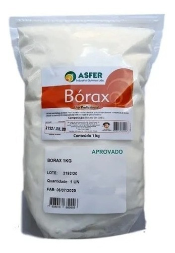 1 Kg De Boráx Borato De Sódio Fundição Gesso Asfer Aprovado