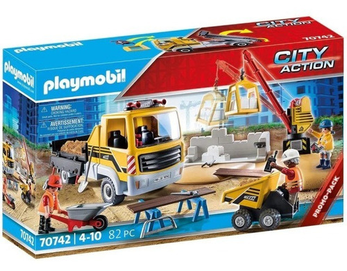 Playmobil City Action 70742 Construcción Con Camión Volquete