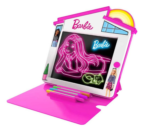 Tablet Pizarra Luminosa Barbie Original Casita Teletiendauy