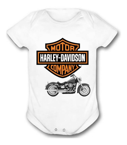 Body Bebe Harley Davidson Moto Motocicleta Marca