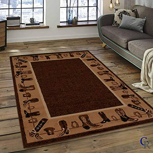 Alfombra 2x3 Pies - Champion Rugs Cabin Country Western Cowb
