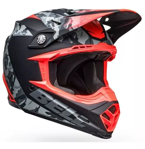 Casco Motocross Bell Moto 9 Venom Fluo Rojo Mips