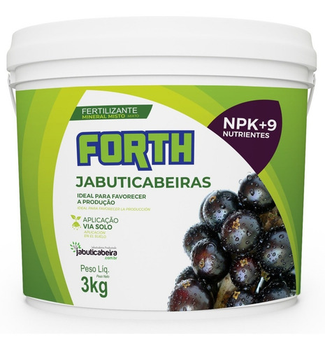 Imagem 1 de 7 de 3kg Forth Jabuticabeiras Adubo Fertilizante Jabuticaba