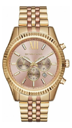 Relógio Michael Kors Mk6473 Lexington Dourado