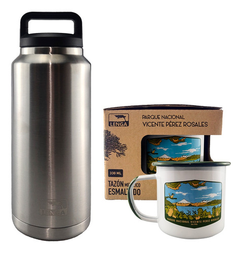 Pack Mug Tazón Parque Nacional + Botella Inox 1064ml Lenga®