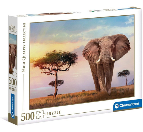 35096 Elefante Atardecer Rompecabezas Clementoni 500 Piezas