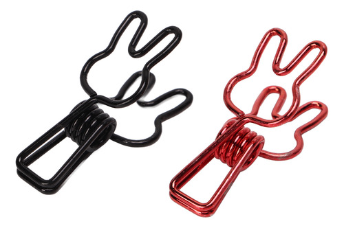 Clips De Alambre, 100 Unidades, Con Forma De Conejito, Hueco