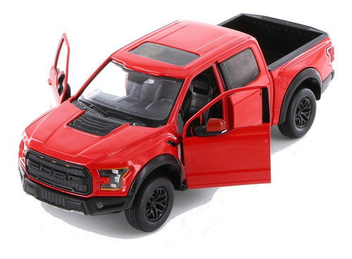 Auto/Camioneta en miniatura Ford F-150 Raptor 1:24 color rojo