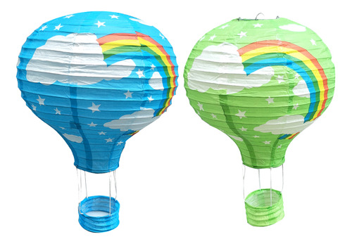 Faroles Navideños De Papel Con Forma De Globo, 2 Unidades