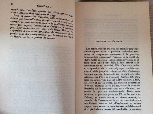 Questions 1 Martin Heidegger Gallimard