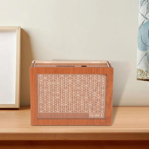 Hucha De Madera, Hucha Con Contador, Caja De Ahorro De