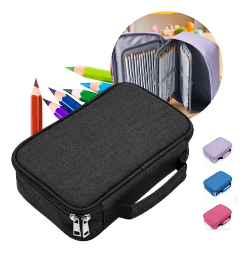 Estojo Escolar Box Organizador Canetas Lápis Com 72 Divisória Gra...