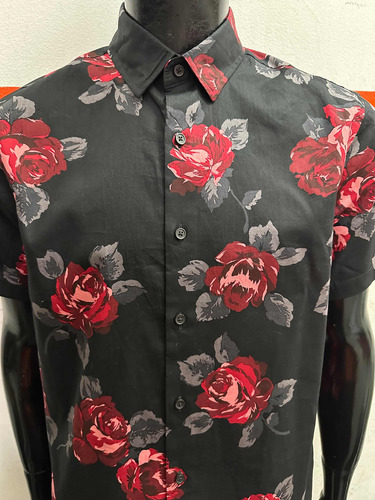 Camisa Hawaiana Express Roses Talle Medium