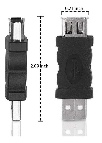 A J Para Firewire Iee 1394, 6 Pines, Hembra, F A, Usb M,