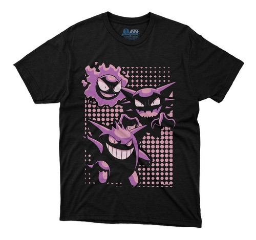 Playera Pokemon Gengar Hunter Gastly Fantasma Ash Pikachu Fa