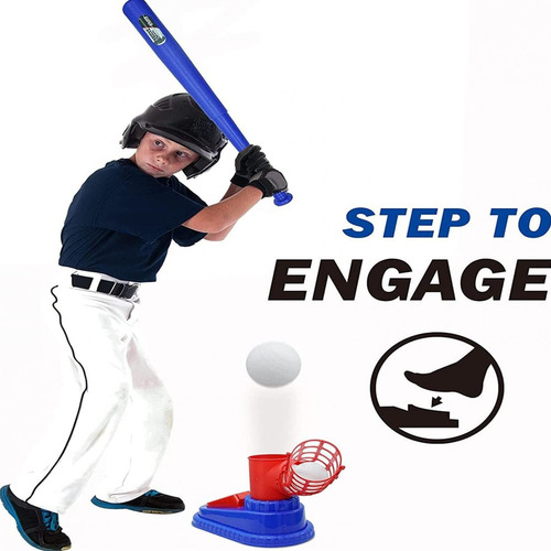 / Bat Beisbol Softbol Niños Con Lanzador Y 3 Bolas Juguete