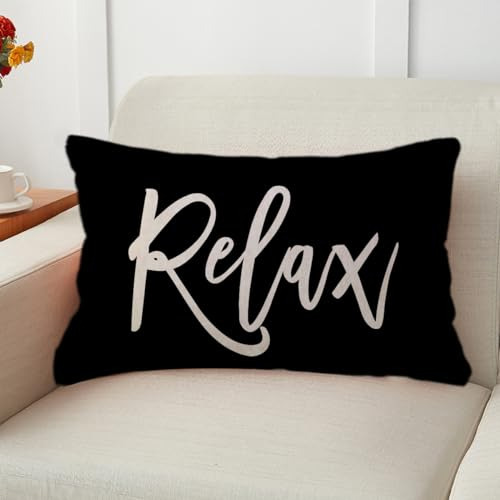 Juego De 2 Fundas De Almohada 30 X 50 Cm Negro