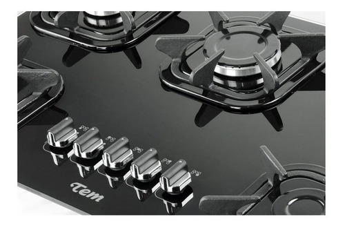 Anafe a gas Tem Cooktop Glas TPCKITG5 H negro 220V