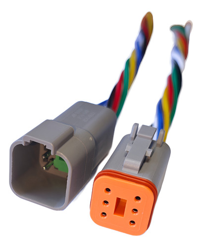 Conector Enchufe Macho Hembra Tipo Deutsch 6 Pines