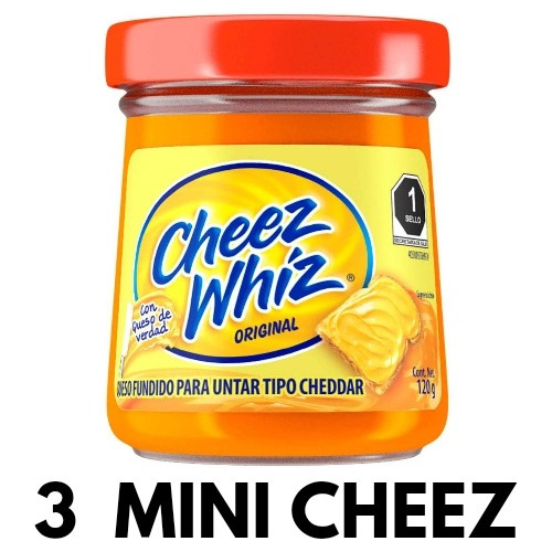 3 Mini Cheez Whiz Queso Cheddar Untable
