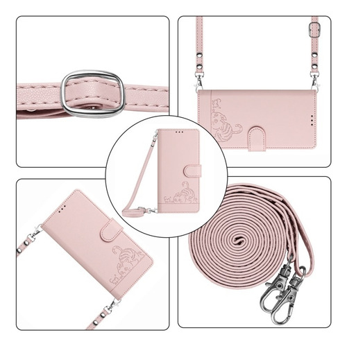Funda For Teléfono Samsung Con Estampado En Relieve De Gato Y Ratón