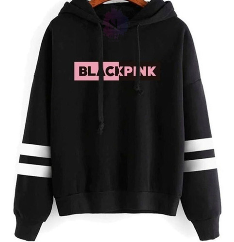 Saco Hoodies Capota Diseño Blackpink Niño Algodón Perchado