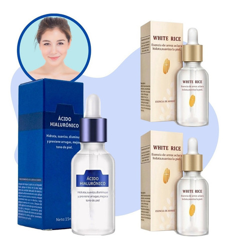 Trio Serum 1 Acido Hialuronico B5 2arroz Rorec Baba Caracol Tipo De Piel Normal
