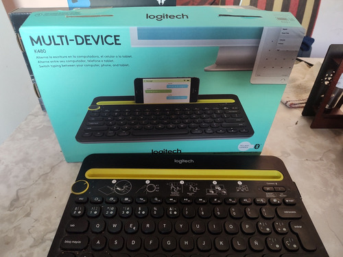 Teclado Bluetooth Logitech K480 Qwerty Color Negro Negro Español Latinoamérica (Usado)