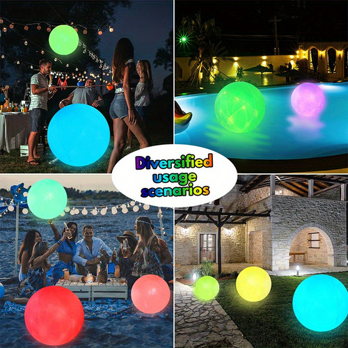Bola De Luz Led Esférica Colorida Con Mando A Distancia