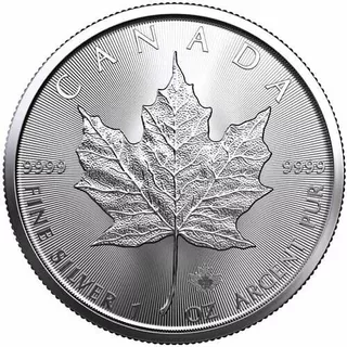 Canada Maple Leaf Hoja Arce Elizabeth Moneda Plata 2023 Onza