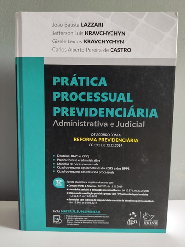 Prática Processual Previdenciária 12° Ed. 2019 - Lazzari