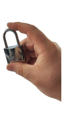 Cadeado Tetra Chave Cromado 50mm Com 3 Chaves