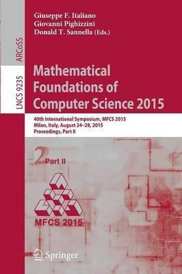 Libro Mathematical Foundations Of Computer Science 2015 -...