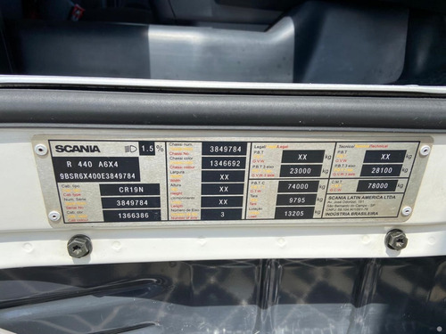 Scania R 440 2014 6x4 Só Balança