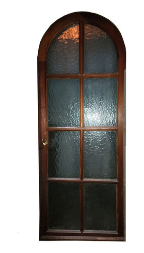 Ventana Medio Punto De Madera Con Marco De Chapa 60 X 145