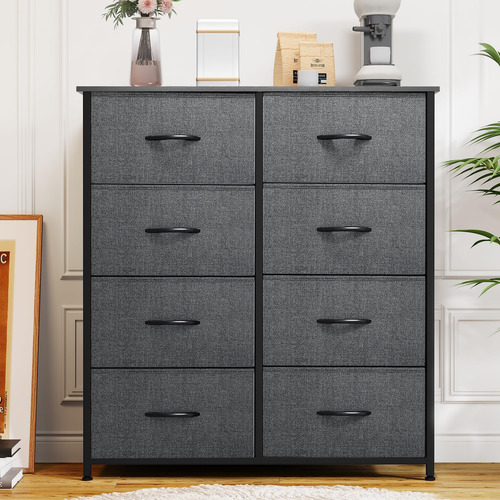 Cómoda De Tela Para Dormitorio Con 8 Cajones