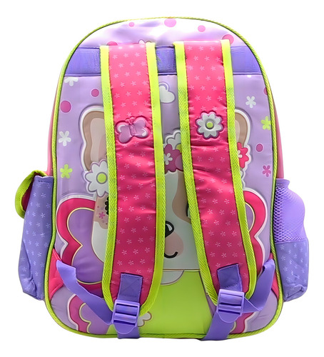 Mochila Simones Espalda De 16 Pulgadas Si083 Color Rosa Diseño de la tela Liso