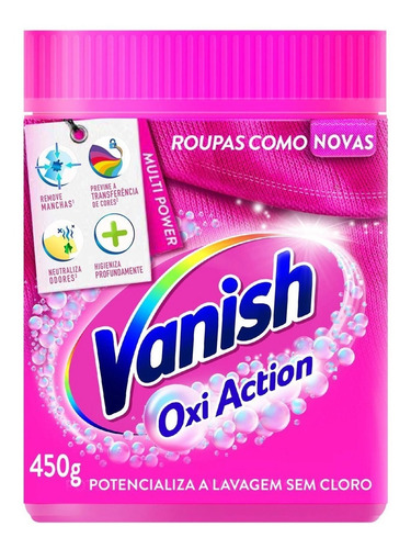Kit 3 Un Tira Manchas Vanish Oxi Action Multiuso Em Pó 450g