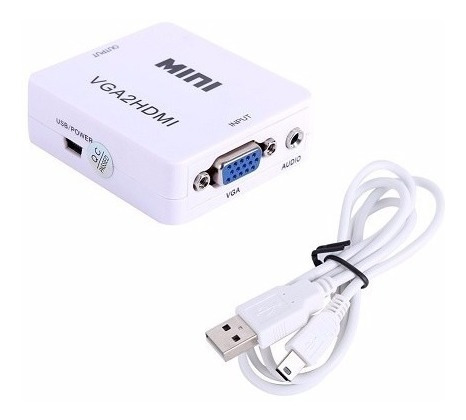 Adaptador Conversor Vga Análogo A Hdmi Digital 1080p + Audio
