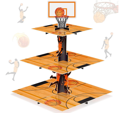 Decoraciones De Fiesta De Baloncesto De 3 Niveles, Soporte P