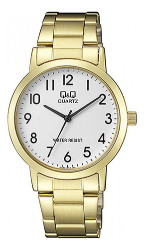 Reloj Unisex Q&q Qa38j004y 100% Original Color de la correa Dorado