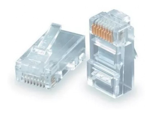 Ficha Rj45 Para Cable Red Utp Conector Plug Rj 45 X 100 Unid