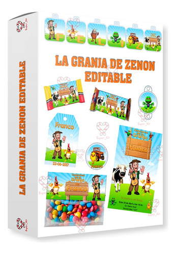 Kit Imprimible La Granja De Zenon Editable