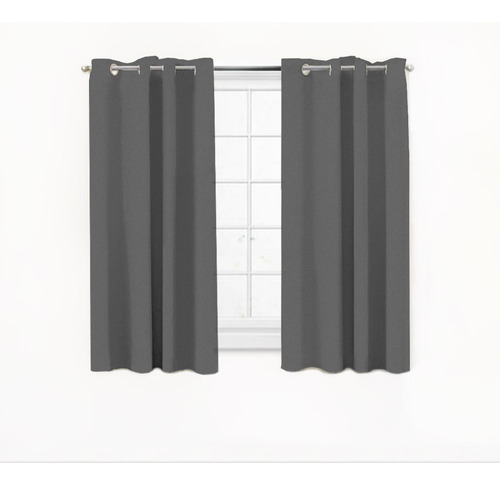 Y Cortinas Cortas Con Aros 2.00 X 1.35 M 2 Pzs