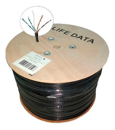 Cabo De Rede Cat5e 4 Pares Caixa Com 1000m Preto L.data Cat5