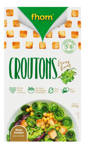 Croutons Ervas Finas Fhom Caixa 100g