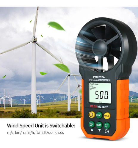 O Mini Anemômetro Digital De Velocidade Do Vento Lcd