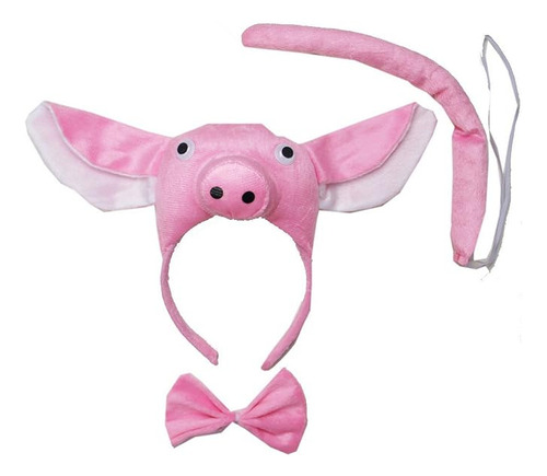 Kirei Sui Pink Pig Headband Bowtie Tail 3pcsset Costume