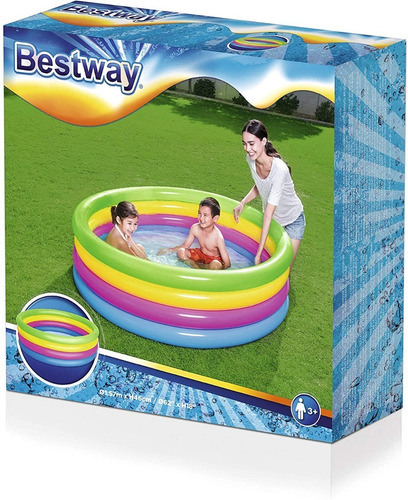 Alberca Piscina Infantil 1.57x46 4 Aros Bestway Infantil
